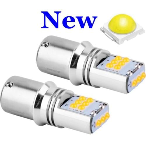 2pcs BAU15S 1056 7506 PY21W 150 Degree Super Bright 1800LM LED Bulbs Orange Car Parking Lamp Auto Turn Signal Light Amber Yellow
