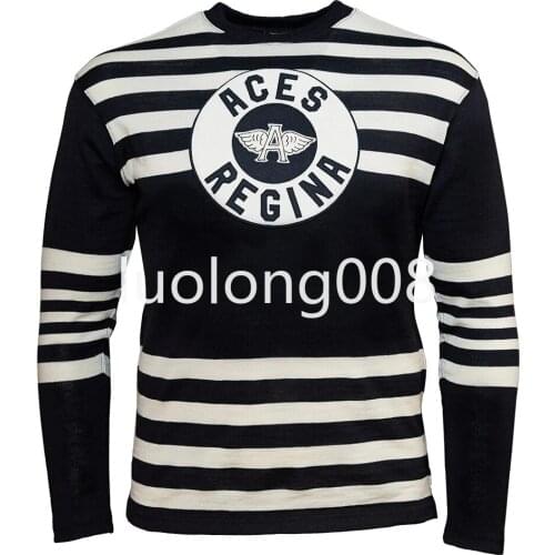 Custom 2020 men Regina Aces 1937 Hockey Sweater Hockey Jersey Customize any number and name Hockey shirt