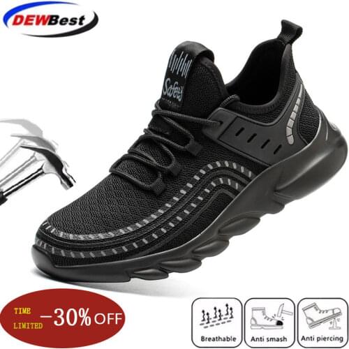2021 Safety work shoes sneakers mens indestructible anti-puncture safety shoes mens anti-smashing work boots steel toe shoes