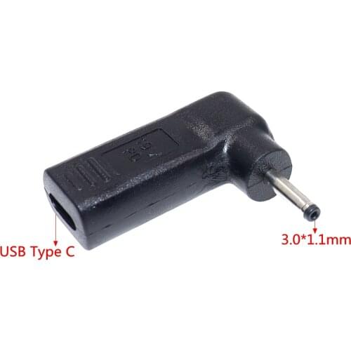 USB Type C Plug Dc Jack Power Adapter Converter USB-C Female to 3.0x1.1mm Male For Acer Asus Laptop Adapter