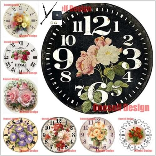 New 5d diamond painting flower clock 5d diamond mosaic sale clock flower 5d diamond embroidery full flower clock Christmas gift
