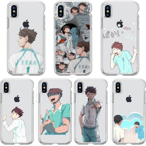 Anime Haikyuu Oikawa funda cover Phone Case Transparent soft For iphone 5 5s 5c se 6 6s 7 8 11 12 plus mini x xs xr pro max