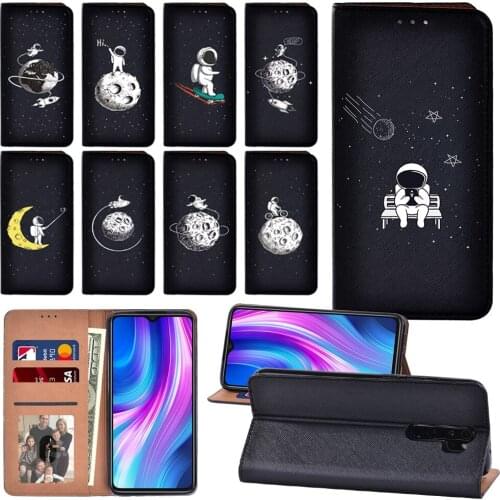 Flip Case for Redmi Note 8T/8 Pro/9/9S/9 PRO/9 PRO MAX/10X (4G) Astronaut Pattern Luxury Phone Cover Case