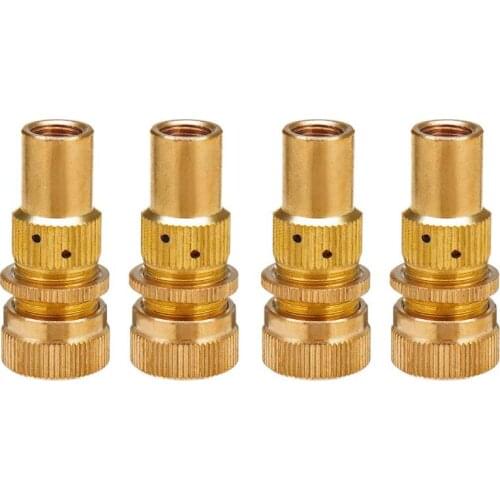 VODOOL 4pcs Universal Offroad Brass Wheels Tire Valve Stems Caps Deflators Kit Automatic 6-30psi Tyre Deflators Car Accessories