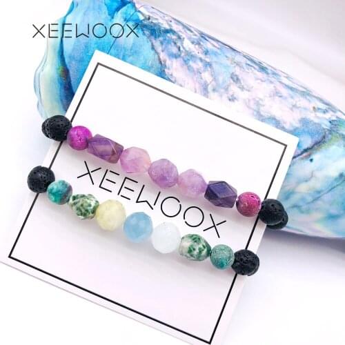 Essential Oils Diffuser LAVA Natural Stone Bracelet Yoga Sport Woman Man Girl Boy Friendship Couple Party Date 2019 New Gift