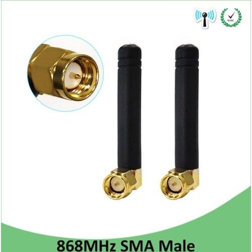2pcs 868MHz 915MHz Antenna 3dbi SMA Male Connector GSM 915 MHz 868 MHz antena outdoor signal repeater antenne waterproof Lorawan