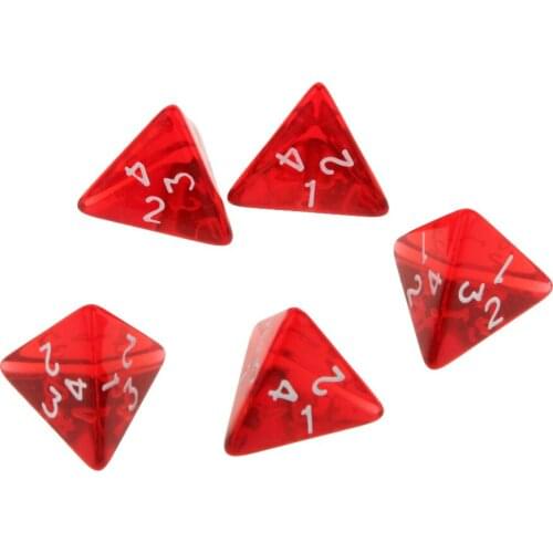 Pack of 15 Dice Set Dnd Dice for Board Game Red Acrylic