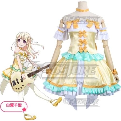 Cosplay Costume Anime Bang Dream! Shirasagi Chisato Pastel*Palettes Dresses Christmas Halloween Free shipping CG236