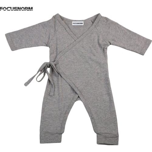 Lioraitiin 0-24M Newborn Infant Top Baby Kids Boy Girl Clothes Long Sleeve Infant Romper Jumpsuit Cotton Clothes Outfit Set