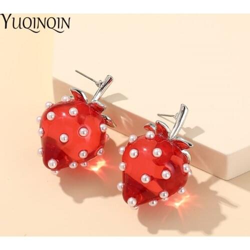 Acrylic Fashion Earrings For Women 2021 Korean Exquisite Resin Vintage Earring Charms Aesthetic Summer Party Gift Jewelry Luxury