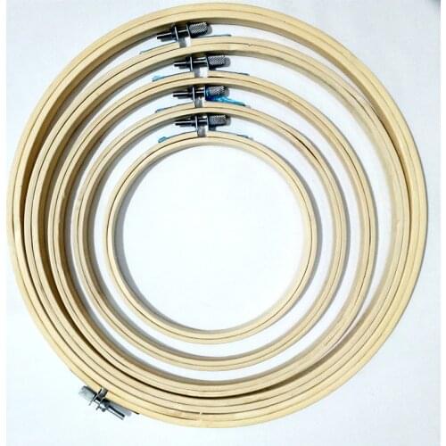 13-27cm Embroidery Hoops Frame Set Bamboo Wooden Embroidery Hoop Rings for Cross Stitch Sewing Needle Craft DIY Sewing Tool