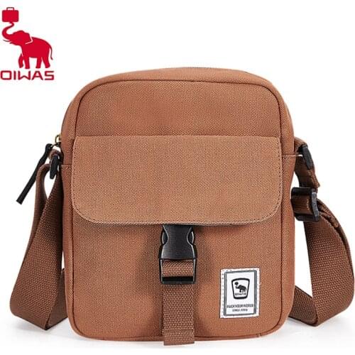 Oiwas Men Messenger Bags For 7.9'pad High Quality Fashion Canvas Shoulder Bag Mens Travel Crossbody Bag Casual Male Sling Pack