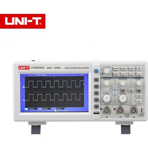 UNI-T UTD2025CL Digital Storage Oscilloscopes 2 Channels 250MSa/s Sample Rate 7''TFT LCD Scopemeter 100-240VAC