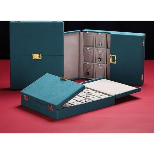 Microfiber Jewelry Box Cover Rings Earrings Display Gift Boxes Organizer Pendant Necklace Bracelet Tray Holder Storage Case