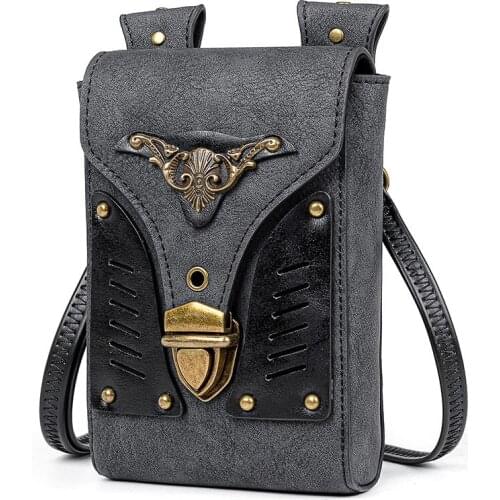 Newhotstacy Bag 08052021 Ladies cross body bag punk locomotive single shoulder Bag small square bag