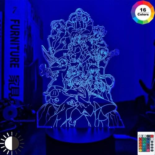 3d Led Lamp Anime The Seven Deadly Sins Group for Bedroom Decorative Nightlight Birthday Gift Acrylic Led Night Light Manga Team