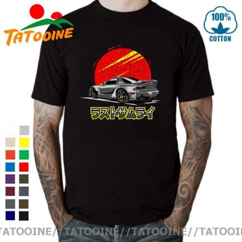 Tatooine JDM RX7 T shirt men Japanese Legends Super Car T-shirt GT-R Skyline Sportcar Automotive Apparel Cool Roadster tee shirt