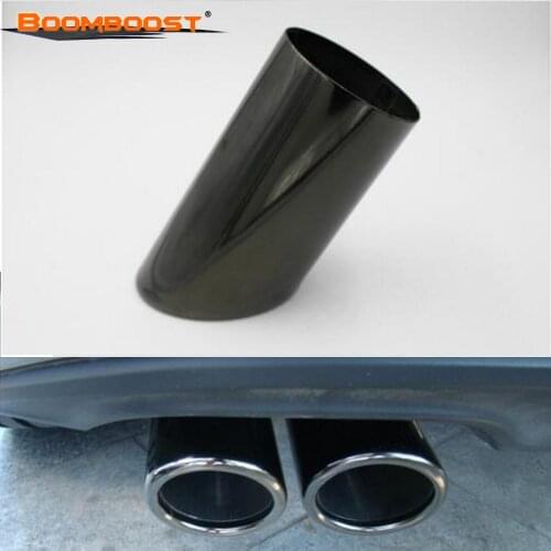 Titanium Black Pair Car Tail Exhaust Tip Pipes Boomboost For B/MW 2012-2017 F30/F31/F35