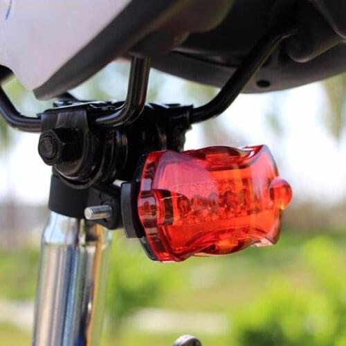 Bicycle Bike Cycling 5 LED taillight set Tail Rear Safety Flash Light + Bike mounting bracket Lamp Red With Mount hot sell 2020