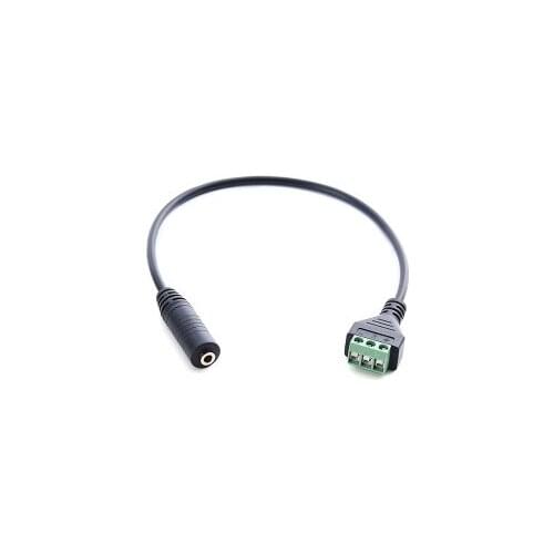 Video AV 3.5mm Stereo Female to AV 3 Screw Terminal Connector Block Plug cable