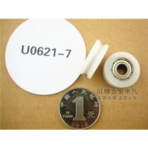 High quality polyformaldehyde POM coated ball bearings 696zz embedded bearing +U groove Total Diamater: 6*21*7mm