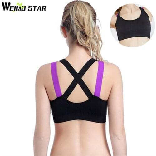Weimostar summer Cool cold cycling vest Sport Bras Cross Straps Quick Dry Fitness mtb Bike Underwear Sleep Vest Seamless Bras