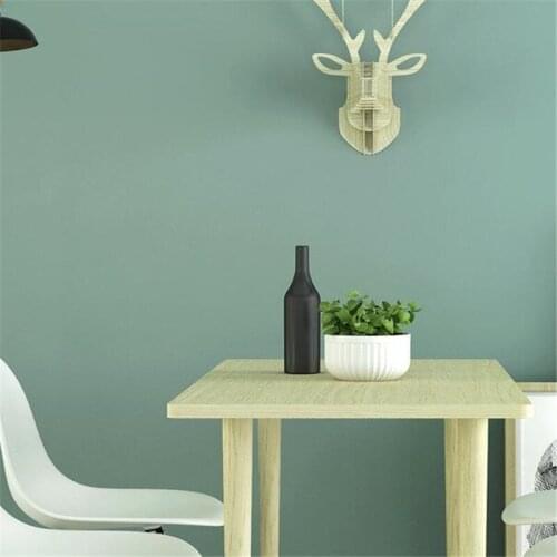 Wellyu Blue magnetic color wallpaper Morandi blue gray gray blue Nordic modern minimalist living room TV background wallpaper