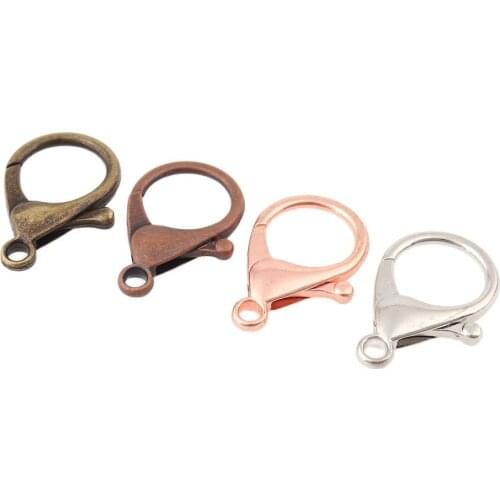 20PCS Rose gold/Silver Lobster Clips Clasp Hook keychain For DIY Necklace Bracelet Jewelry Findings Making Accessories Handmade