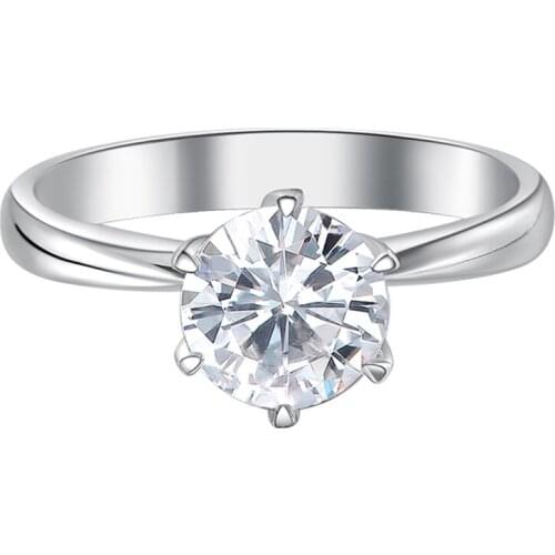 Original Design Sterling Silver 925 Rings Women 1 Carats Diamond Luxury Exquisite Jewelry Engagement Wedding Birthday Gift