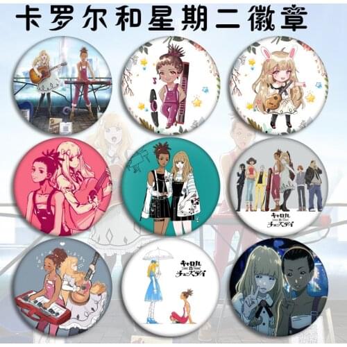 Anime Collection Badge Cartoon Figure Carol and Tuesday Costumes Badge Brooch Pendant