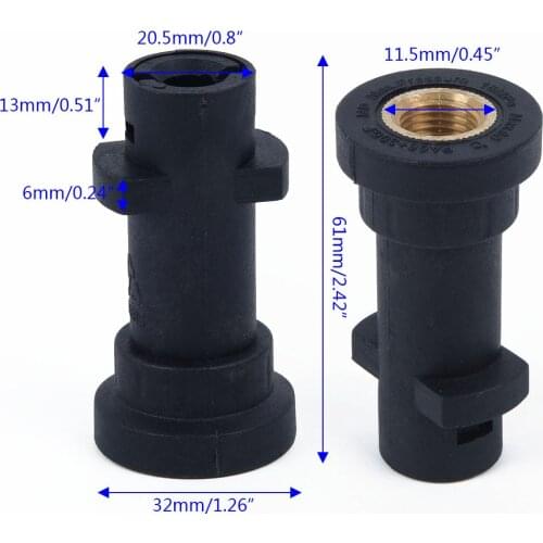 1pc Brass Pressure Washer Adapter Connector Adjustable Spray Nozzle Foamer For Karcher K Series K2, K3, K4, K5, K6 & K7