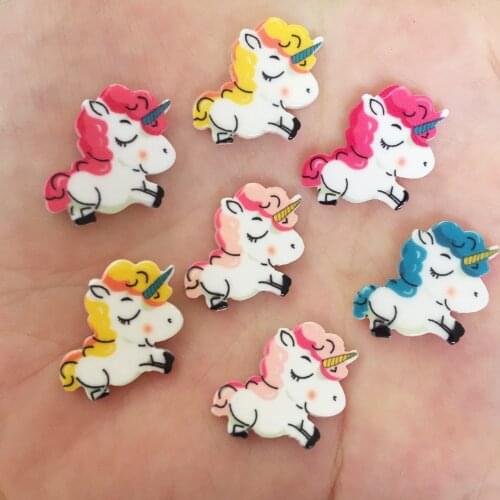 10PCS Acrylic Sheet Mini Beautiful Unicorn Flatback Scrapbook Wedding DIY Crafts