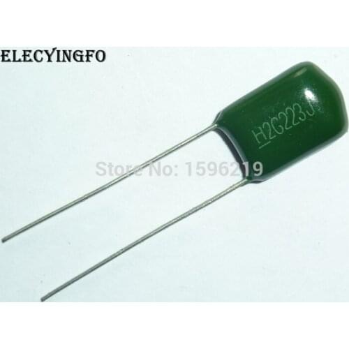 10pcs Mylar Film Capacitor 400V 2G223J 0.022uF 22nF 2G223 5% Polyester Film capacitor