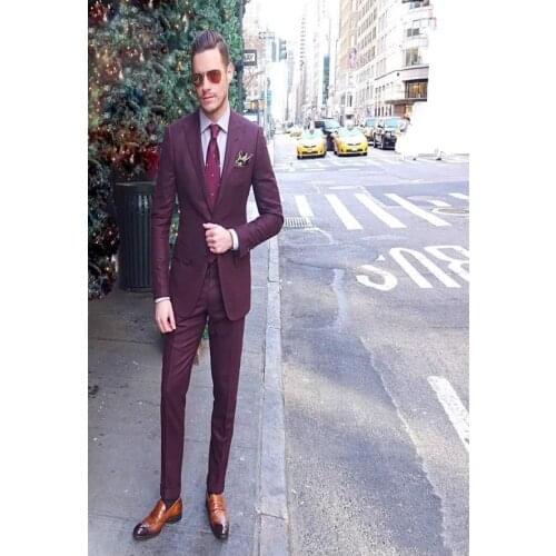 High Quality 2020 Formal Custom Online Mens Business Suit Two Pieces Wedding Tuxedos Slim Fit Groom Wear (Jacket+Pants)