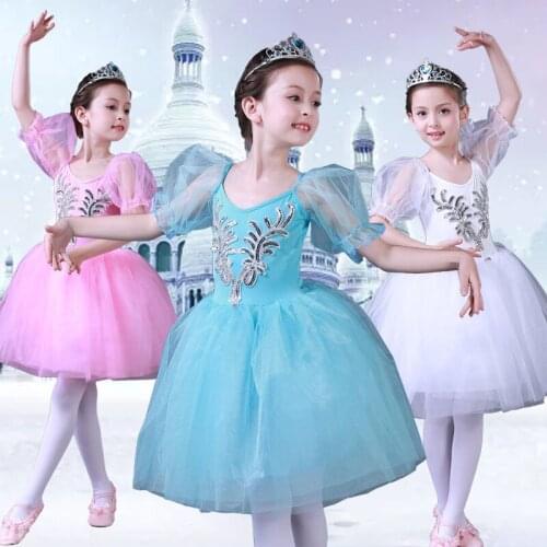 2019 professional ballet dress for girls kids child White Swan ballet tutu ballerina dress ballet costumes for girls kids child