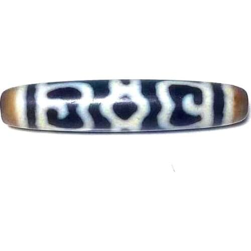 Amulet DZI old black/white Lotus Master Hat agate beads men&women jewelry necklace pendant amulet Free Shipping