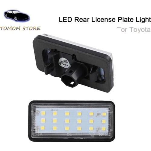 For Toyota Land Cruiser 120 Prado Land Cruiser 200 Lexus GX470 Car styling No Error LED White rear number plate light auto lamp