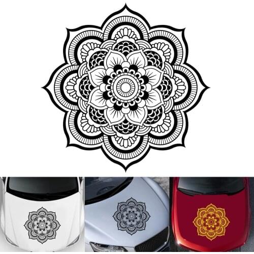 Mandala Car Decal Half Mandala Vinyl Sticker For Car Boho Decal Mandala Flower Meditation Decal Flower Decal Car Sticker