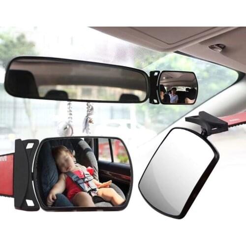 Car Rearview Mirror Car Seat Back Rear View Mirror For Baby Mini Safety Convex Mirrors Kids Monitor Adjustable Baby Rear Mirror