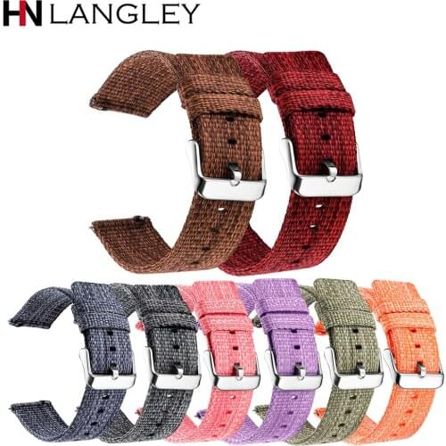 18/20/22/24 mm Width Quick Release Watch Band General Common Use Fine Woven nylon Watch Bands Strap