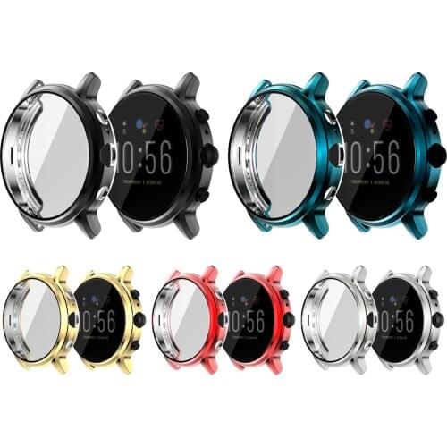 Plating Shell TPU Case For Fossil Gen 5 Carlyle Silicone HD Full Screen Protection Cover for Fossil Gen5 Smartwatch