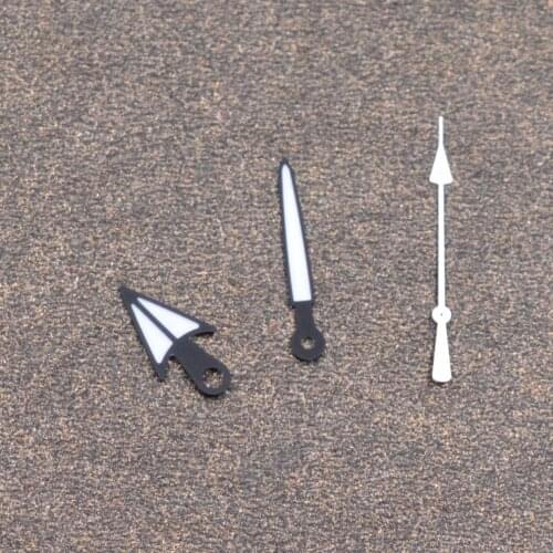 Black watch parts fit Japanese NH35 NH36 movement skx/sbbn green luminous watch hands