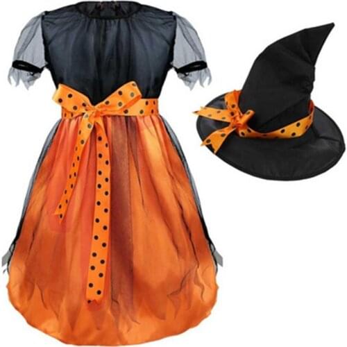 Kids Halloween Costume Interesting Children Witch Cosplay Halloween Clothes Cosplay Props-WT
