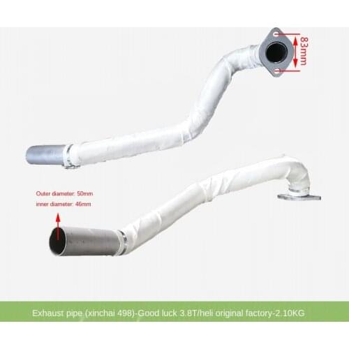 For Forklift Parts Exhaust Pipe (Xinchai 498) K0J52-30101 Heli Original Good Luck 3.8T High Quality Forklift Accessories