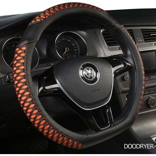DOODRYER Carbon Fiber Leather Car Steering Wheel Cover For Isuzu D Max Trooper Rodeo Mux Ertiga APV Ignis Edition SX4
