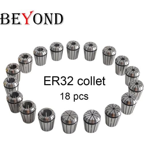 ER32 18PCS,ER32-3/4/5/6/7/8/9/10/11/12/13/14/15/16/17/18/19/20,CNC Collet Chucks tool bits holder CNC milling lathe tool