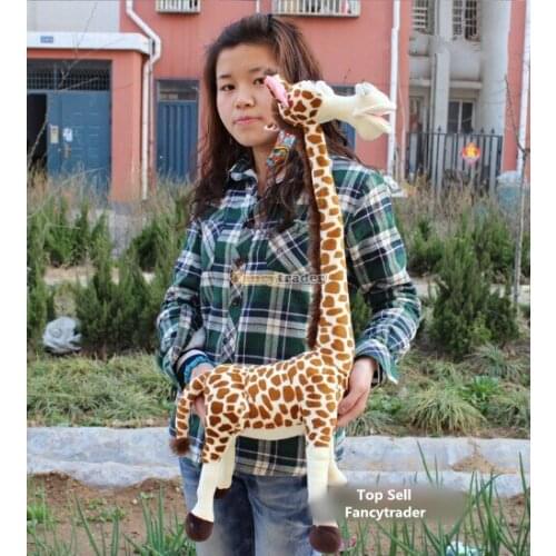Fancytrader 29'' 75cm Giant Plush Stuffed Madagascar Giraffe Melman, Free Shipping FT90205