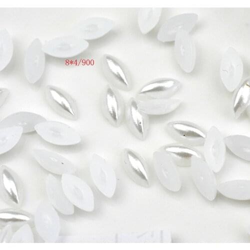 FLTMRH 100pcs 8mm*4mm half ivory tear drop pearl small resin flat back pearl for ornament free shipping