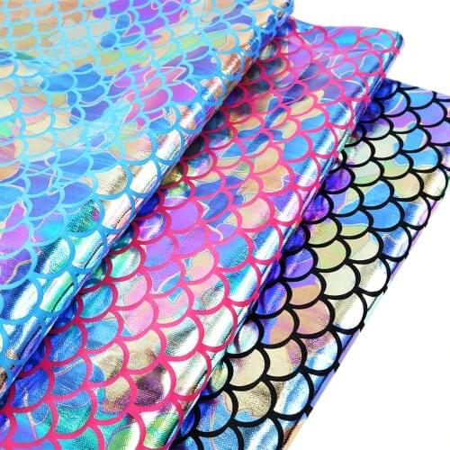 David accessories 50*145cm fish scales Hologram holographic 2ways stretch knit fabric for Tissue home textile Sewing Doll,c2948