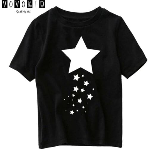 Graphic Star Sweet Girls Japanese Streetwear T-shirt Little Girl Boy Cute Chlidren Summer Top Baby T Shirt Cartoon Shirt